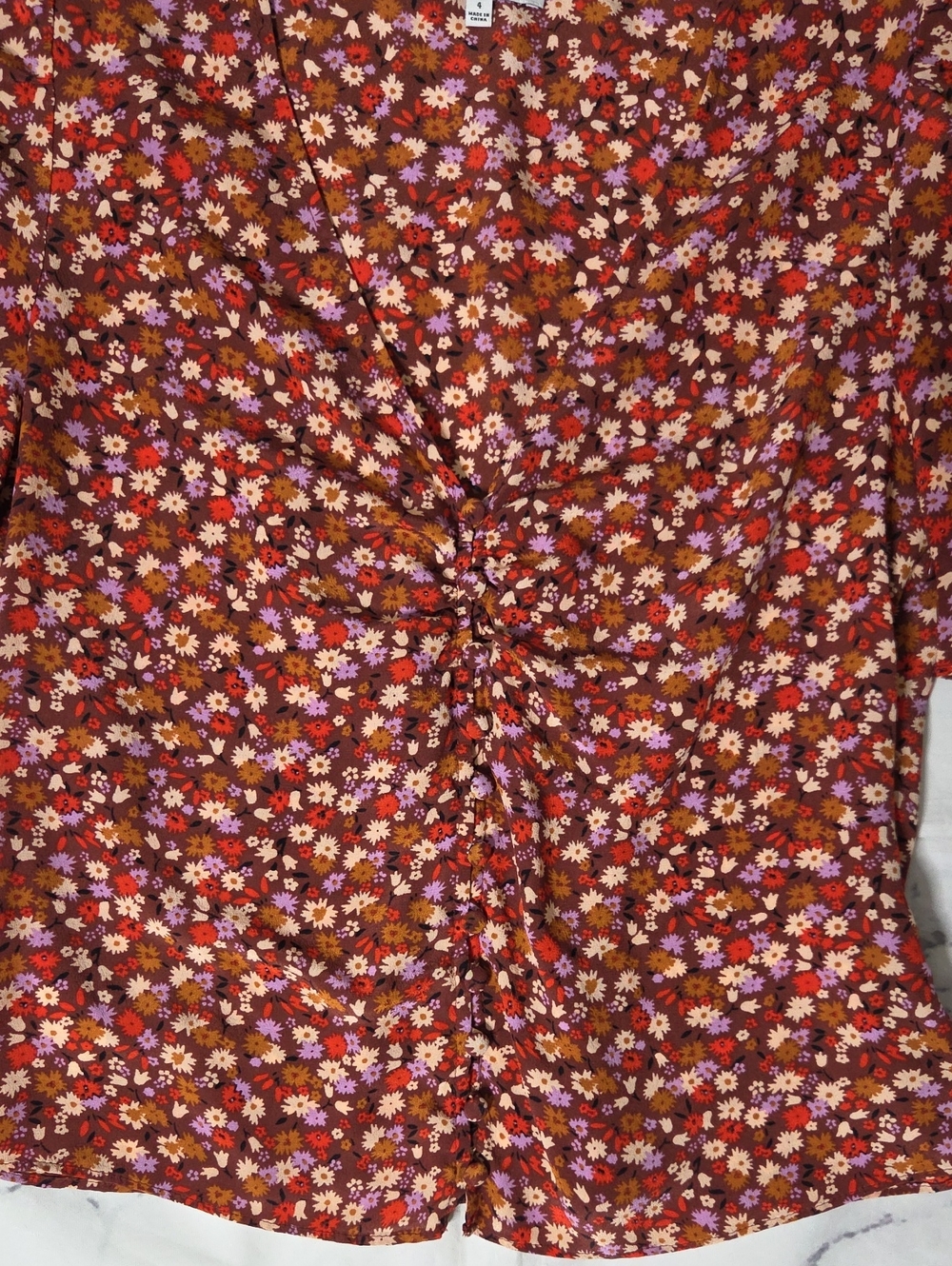 Madewell Silk Button Sleeve Top In Spring Prairie - Picture 3 of 8
